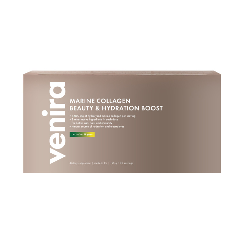 Venira beauty hydratační kolagenový drink mořský kolagen okurka a yuzu 30x6,5 g