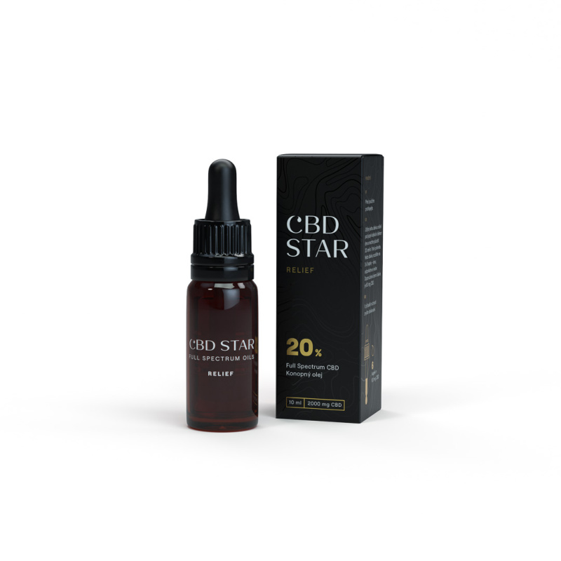 CBD STAR CBD Relief olej 20 % Full Spectrum CBD, 10 ml