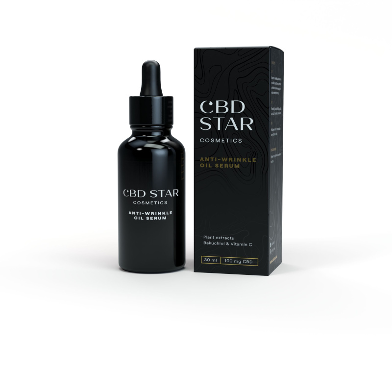 CBD STAR Anti-Wrinkle Oil Serum bakuchiol & vit. C, 30 ml