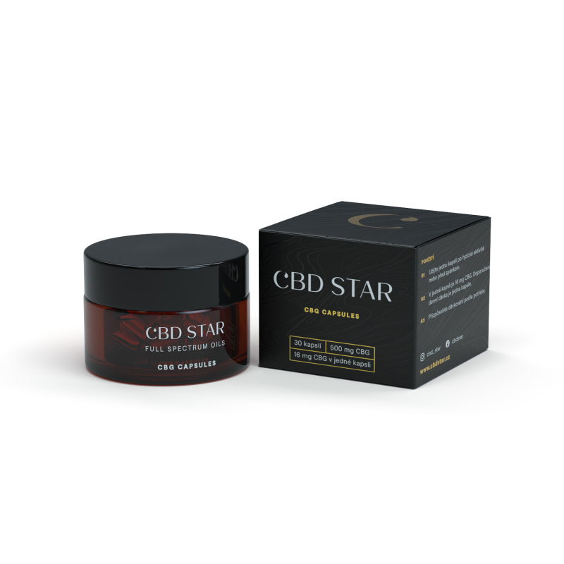 CBD STAR CBG kapsle 5 % Full Spectrum CBG, 30 cps