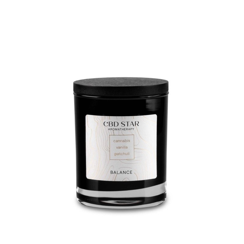CBD STAR CBD svíčka Balance vanilka & pačuli, 150 g