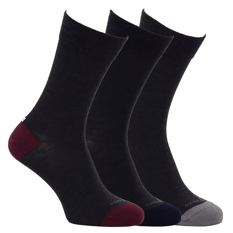 RS Ponožky oblekové 71047, barevné mix, klasické, vlněné merino, pánské, 3 páry, vel. 39-42