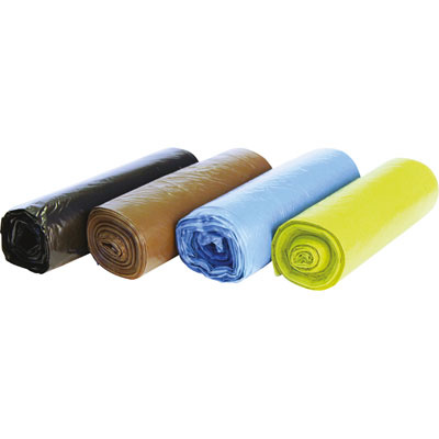 Barevné pytle na třídění odpadu - 60 l, 4 x 10 ks, 20 mic