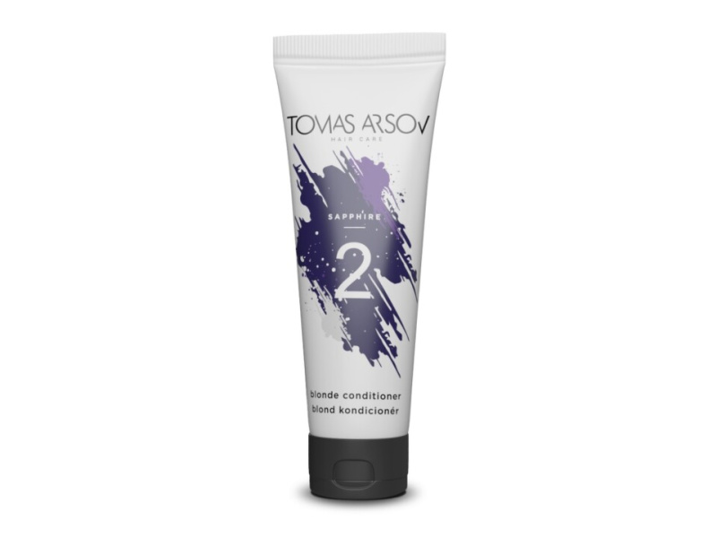 Tomas Arsov Sapphire Blonde Condicioner hloubkově vyživující kondicionér pro zesvětlené, melírované studené blond vlasy 250 ml