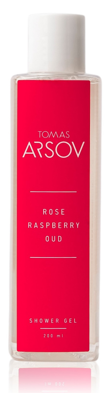 Tomas Arsov Rose Raspberry Oud parfémovaný sprchový gel s malinami 200 ml