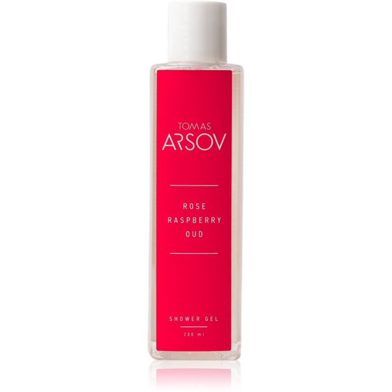 Tomas Arsov Rose Raspberry Oud parfémovaný sprchový gel s malinami 200 ml
