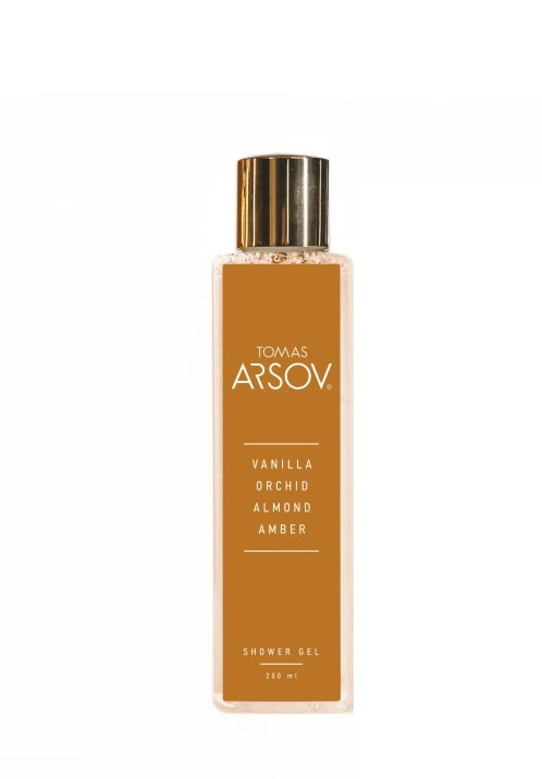 Tomas Arsov Vanilla Almond Milk Amber Shower gel parfémovaný sprchový gel 200 ml