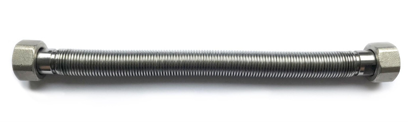 Hadice ohebná a natahovací 1/2"×1/2" FF 300–600 mm nerez