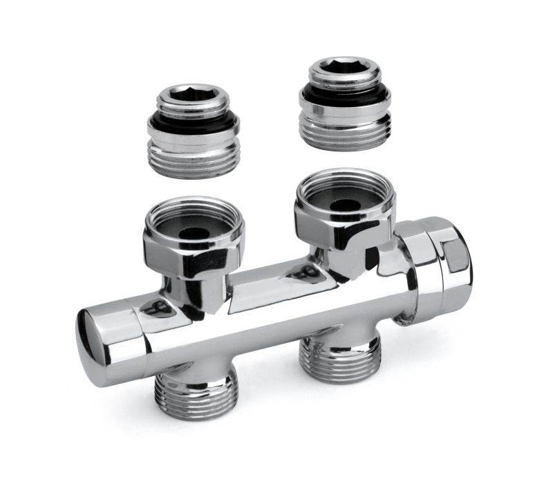 Termostatický H-ventil 1/2"x3/4" EK přímý, chrom
