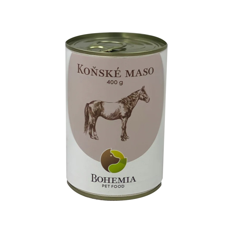 Bohemia Pet Food BOHEMIA Koňské maso ve vlastní šťávě 400g