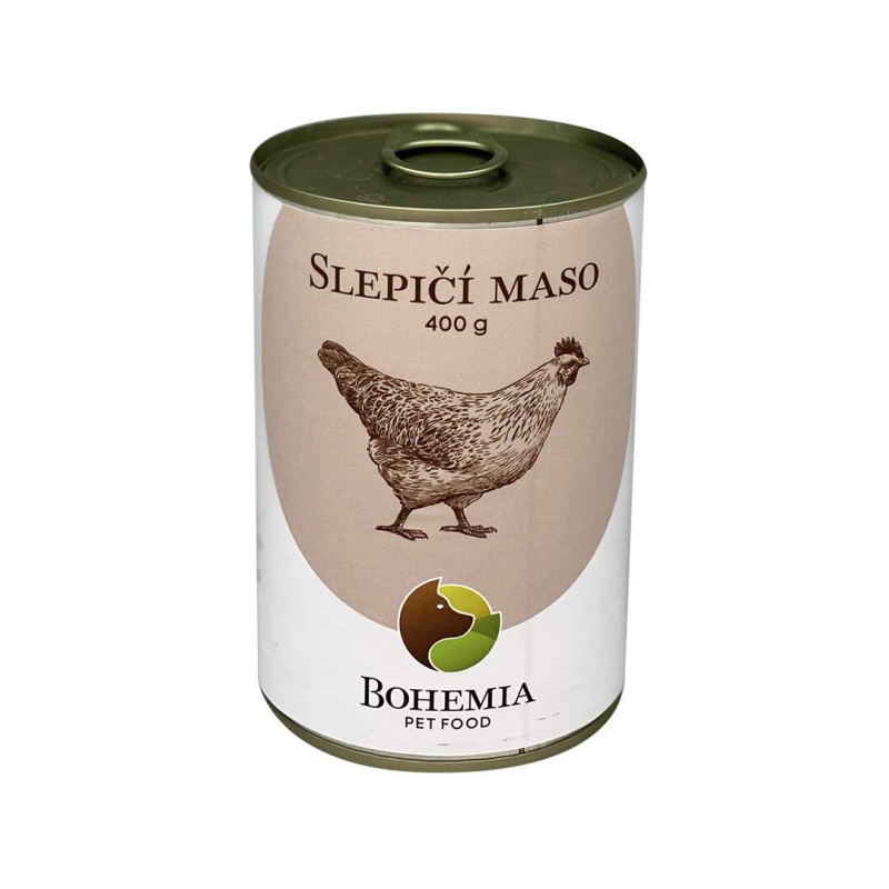 Bohemia Pet Food BOHEMIA Slepičí maso ve vlastní šťávě 400g