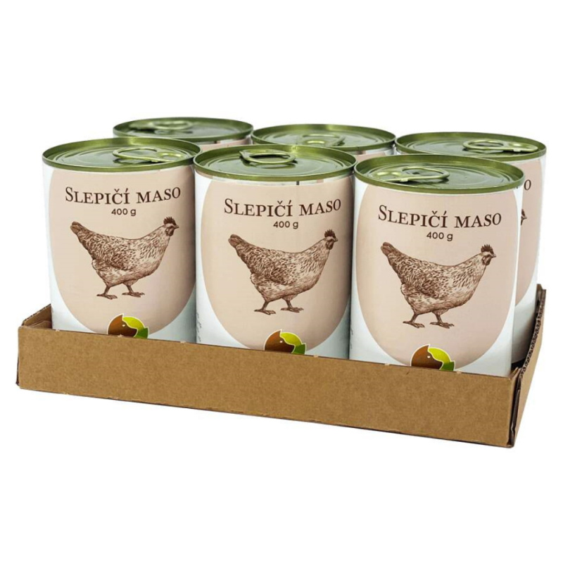Bohemia Pet Food SIX PACK BOHEMIA Slepičí maso ve vlastní šťávě 400g