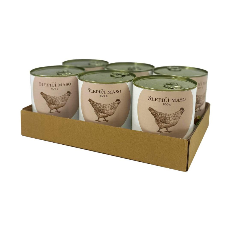 Bohemia Pet Food SIX PACK BOHEMIA Slepičí maso ve vlastní šťávě 800g