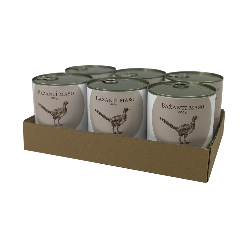 Bohemia Pet Food SIX PACK BOHEMIA Bažantí maso ve vlastní šťávě 800g