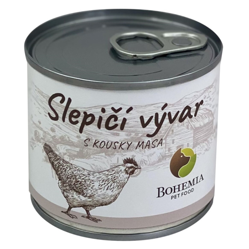 Bohemia Pet Food BOHEMIA Slepičí vývar s kousky masa, 140ml