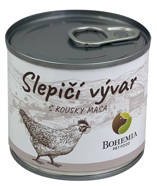 Bohemia Pet Food BOHEMIA Slepičí vývar s kousky masa, 140ml