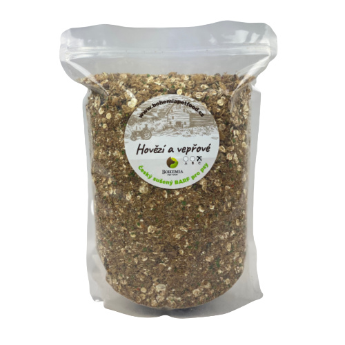 Bohemia Pet Food BOHEMIA Hovězí a Vepřové C - sušený BARF Hmotnost: 2 Kg