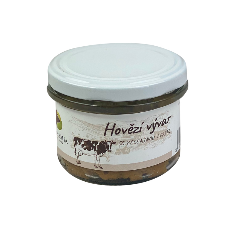 Bohemia Pet Food BOHEMIA Hovězí vývar se zeleninou v pastě, 180g