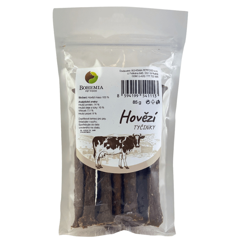 Bohemia Pet Food BOHEMIA Hovězí tyčinky 85g