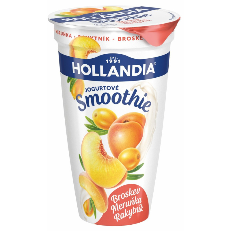 Hollandia Balance smoothie broskev, meruňka, rakytník