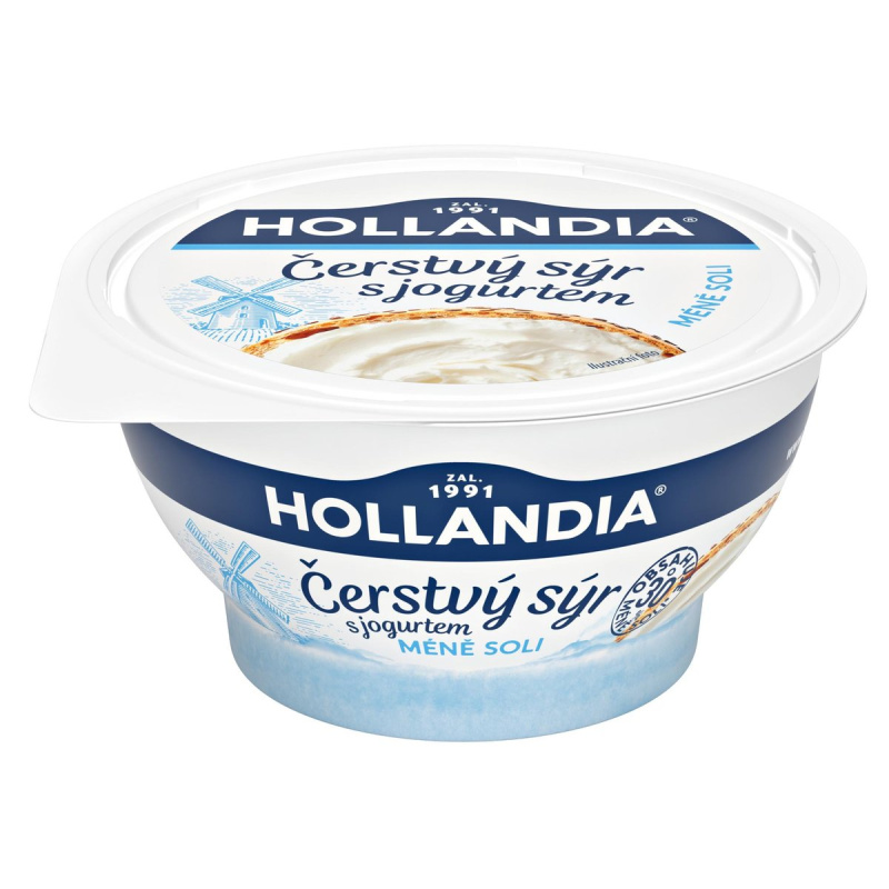 Hollandia Čerstvý sýr s jogurtem méně soli