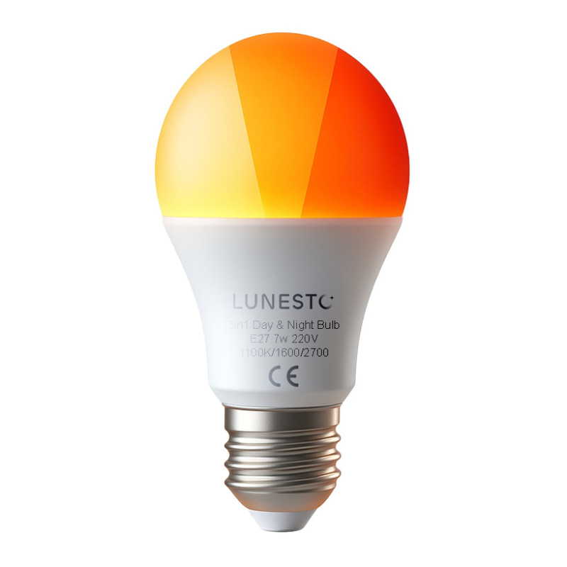 Lunesto 3v1 Day & Night LED žárovka E27