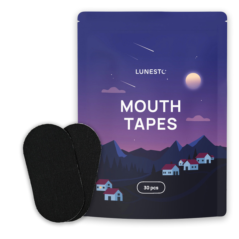 Lunesto Mouth Tapes - pásky na ústa proti chrapání - 30 ks Barva: Černá