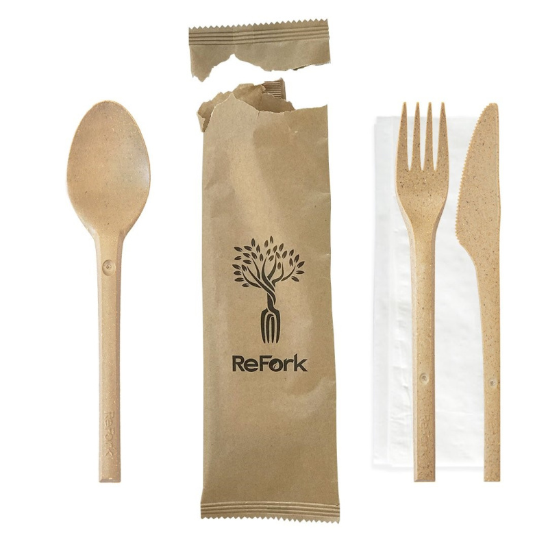REFORK set (vidlička, nůž, lžíce, ubrousek) - 200 ks