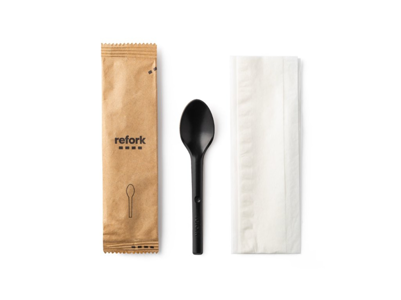 REFORK Coffee set černý (lžička, ubrousek), 1 ks