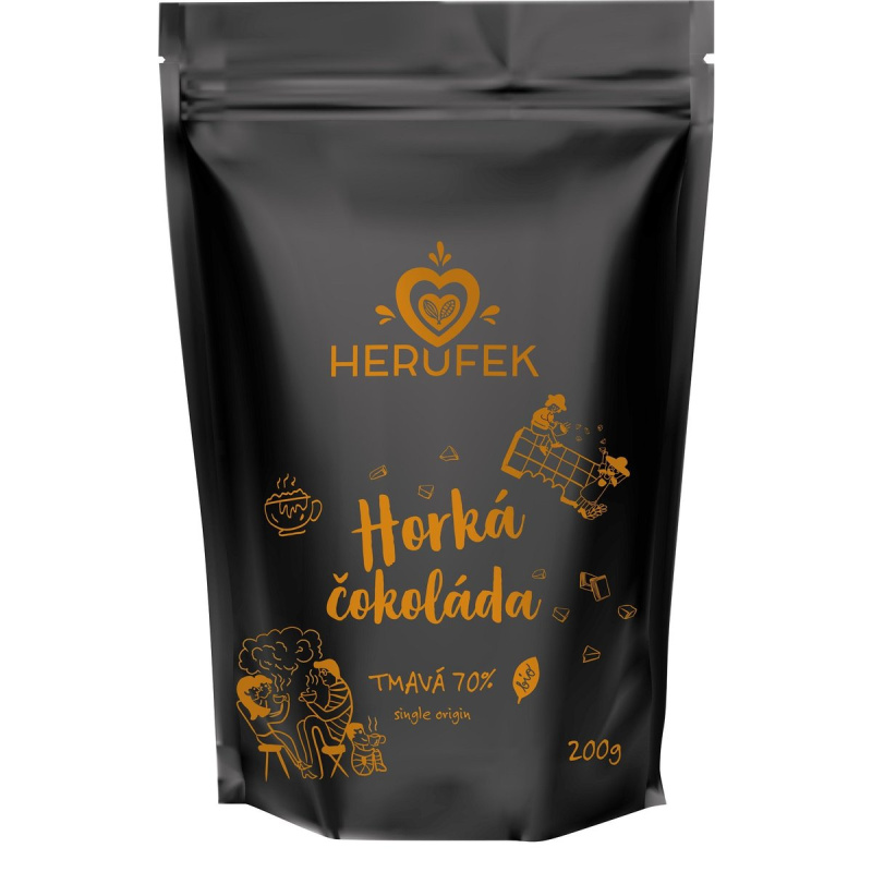 Herufek BIO Horká čokoláda hořká 70%