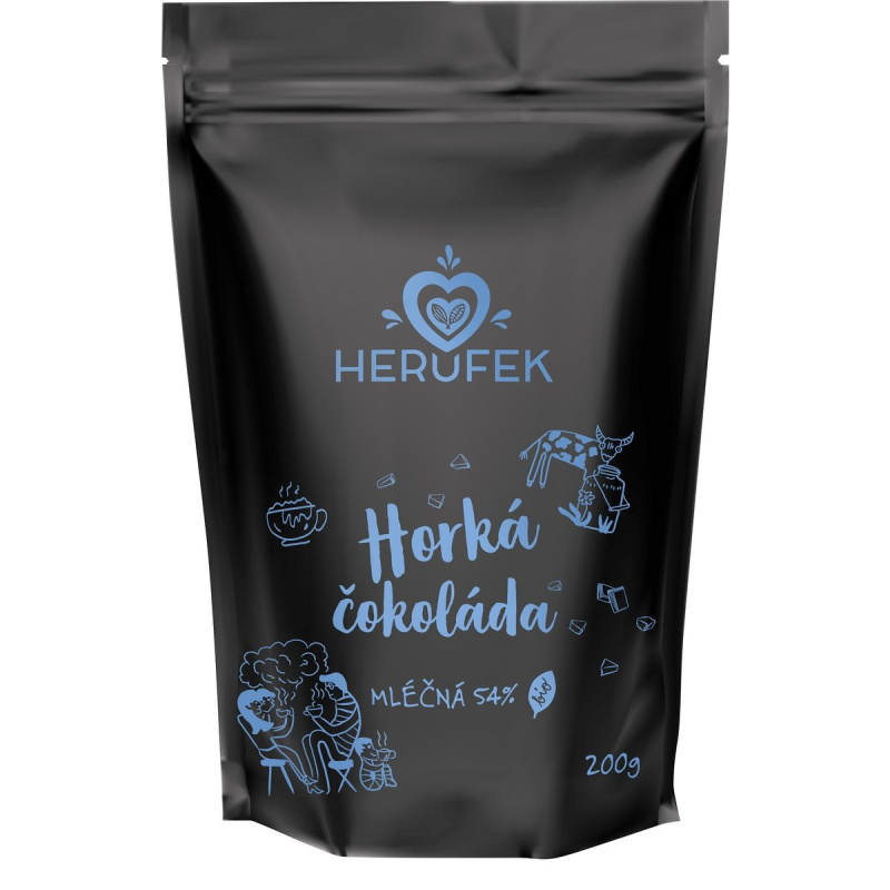 Herufek BIO Horká čokoláda mléčná 54%