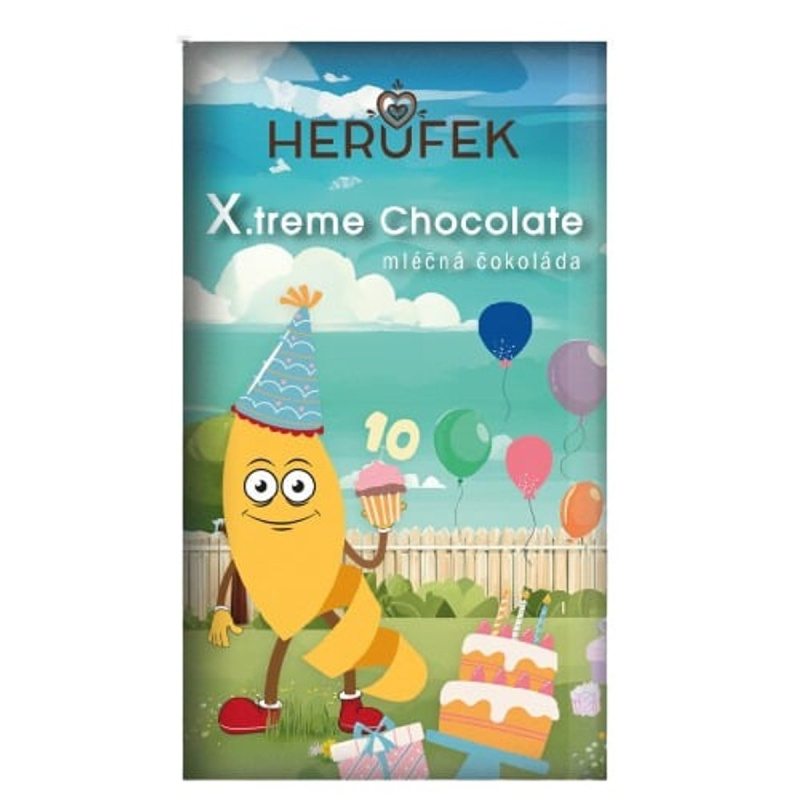 Herufek X.treme Chocolate BIO mléčná čokoláda se špaldou a bezem