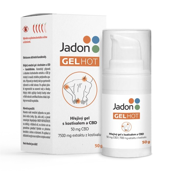 Jadon GEL HOT hřejivý gel s kostivalem a CBD 50g