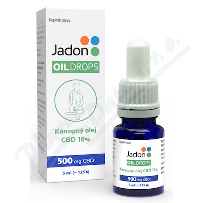 JADON Oil drops čištěný konopný destilát CBD 10% 5 ml