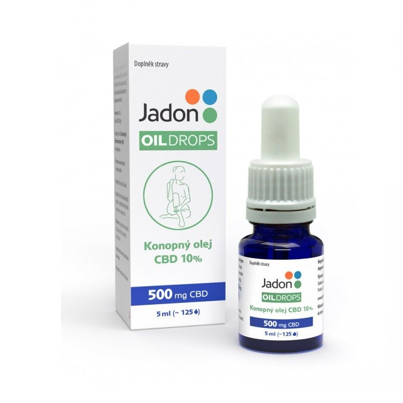 JADON Oil drops čištěný konopný destilát CBD 10% 5 ml