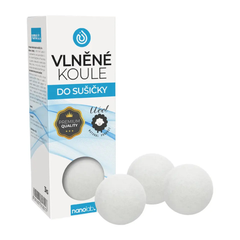 Nanolab Přírodní vlněné koule do sušičky 3 ks