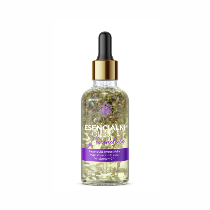 LeFleur 100% přírodní esenciální olej Levandule s okvětními lístky, 30 ml