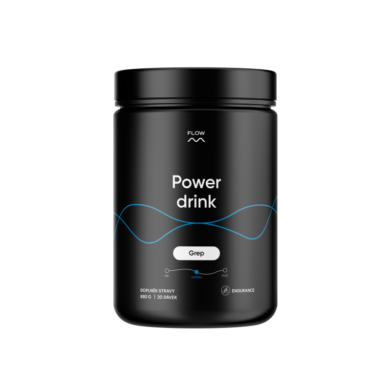 FLOW Power drink, 880g Příchuť: grep