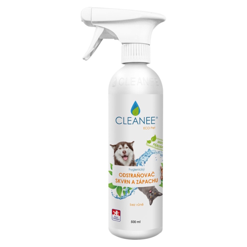 CLEANEE EKO Hygienický odstraňovač skvrn a zápachu pro zvířata EKO CLEANEE 500ml