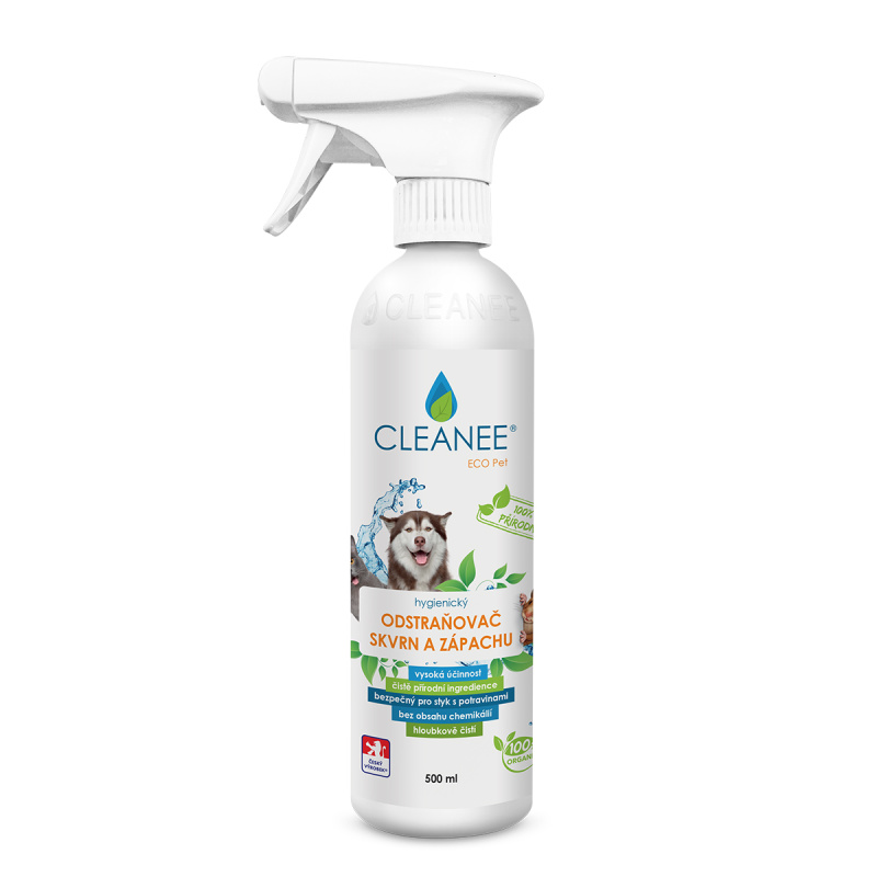 CLEANEE EKO Hygienický odstraňovač skvrn a zápachu pro zvířata EKO CLEANEE 500ml