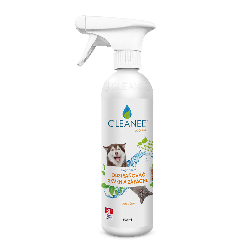CLEANEE EKO Hygienický odstraňovač skvrn a zápachu pro zvířata EKO CLEANEE 500ml