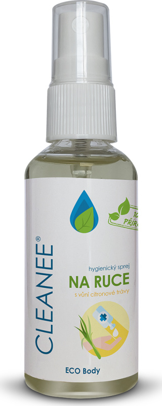 CLEANEE EKO hygienický sprej na ruce s vůní CITRONOVÉ TRÁVY 50 ml