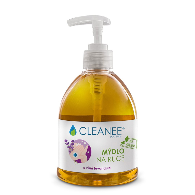 CLEANEE EKO CLEANEE ECO Body 100% přírodní mýdlo na ruce s vůní levandule 500ml