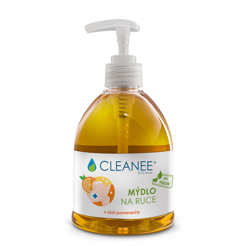 CLEANEE EKO CLEANEE ECO Body 100% přírodní mýdlo NA RUCE s vůní pomeranče 500ml