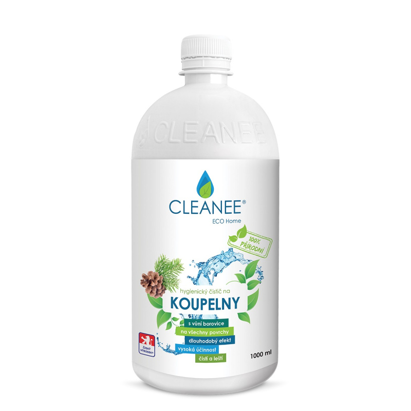 CLEANEE EKO hygienický čistič na koupelny borovice, 1 l