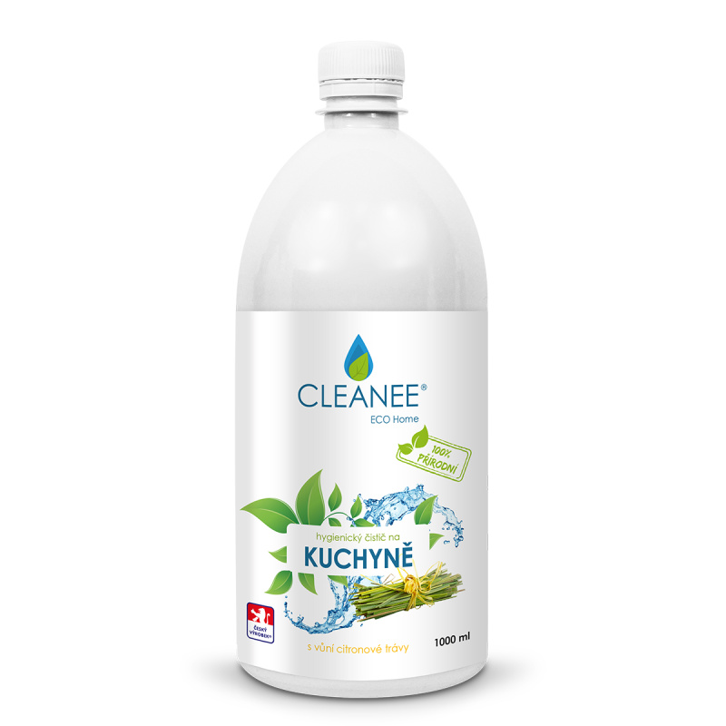 CLEANEE EKO CLEANEE ECO hygienický čistič na KUCHYNĚ CITRONOVÁ TRÁVA 1L
