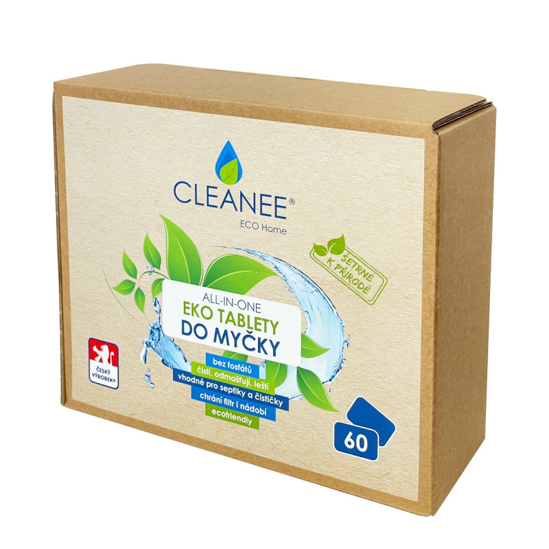 CLEANEE EKO Tablety do myčky, 60 ks