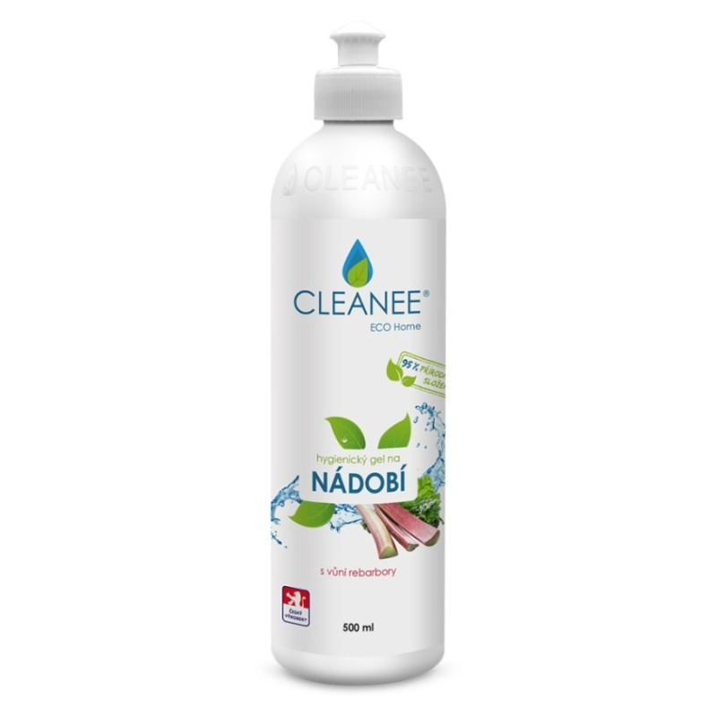 CLEANEE ECO Home gel na mytí nádobí s vůní rebarbory 500 ml