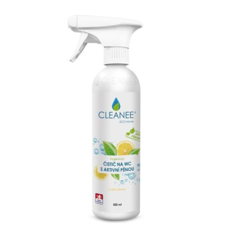 CLEANEE EKO Hygienický WC čistič s aktivní pěnou a citrónovou vůní EKO CLEANEE 500ml