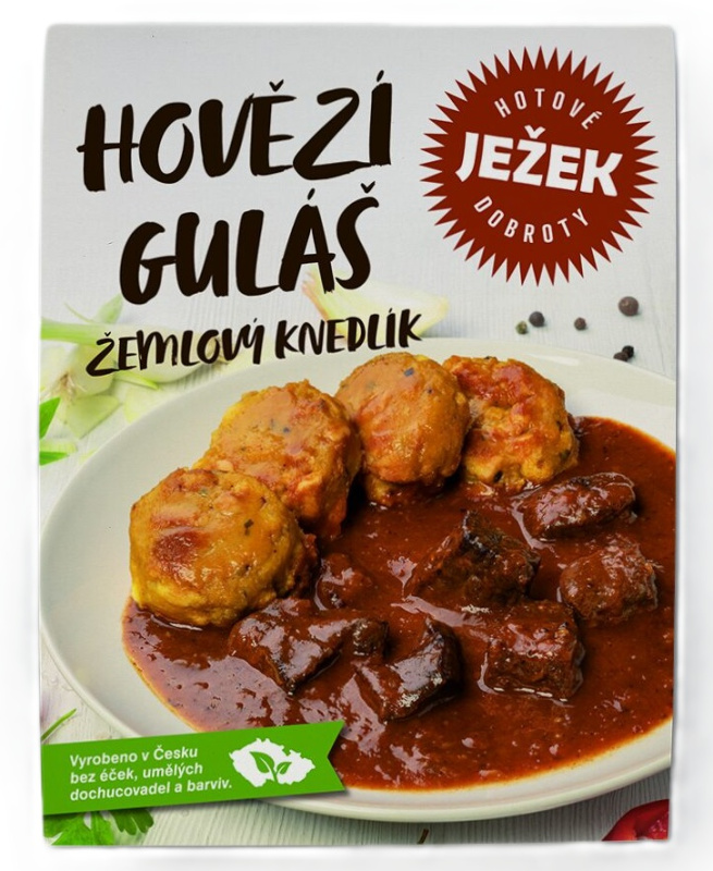 Ježek hovězí guláš žemlový knedlík 450g